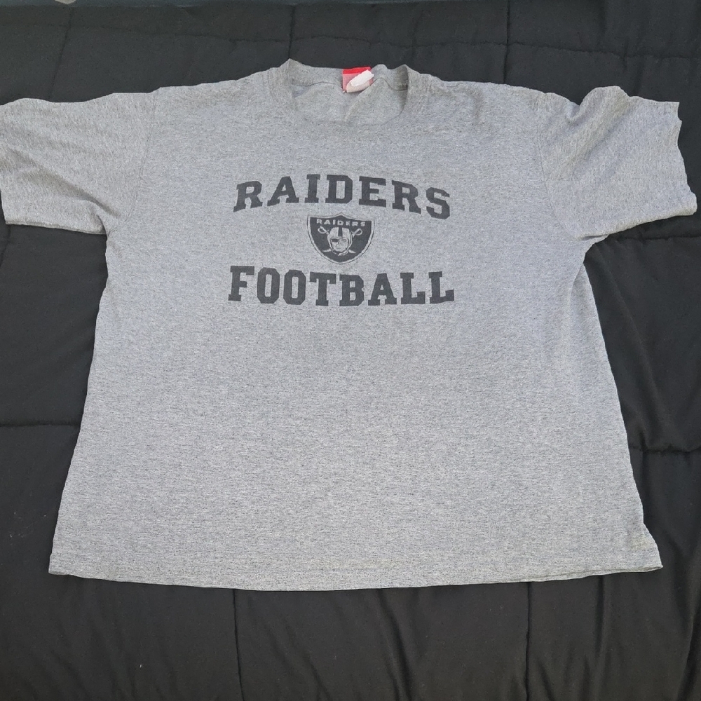 NFL Raiders Gray Short Sleeve Tee